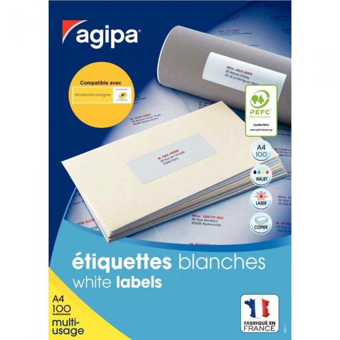 Etiketten Agipa, adresetiketten