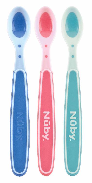 Bestek Nuby Patented soft edge hot safe spoon, lepel