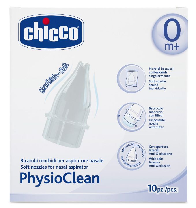 Neuspomp toebehoren neusstuk, Vervangkit vr neuspomp geschikt voor neuspomp Chicco Physioclean Soft & Easy 10 stuk(s)