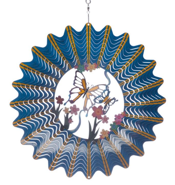 Hangfiguur Spin-Art Spinners, Butterfly, cirkel met vlinders | Deluxe