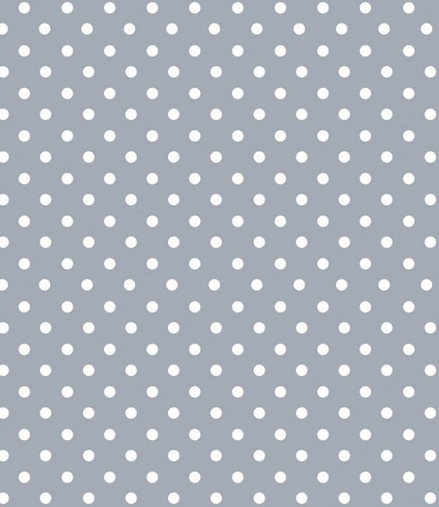 Tafelkleed Lollipop Rock, wit/grijs, stippenprint, 140 cm