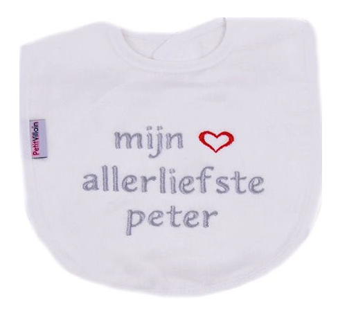 Slabbetje PetitVillain Allerliefste peter