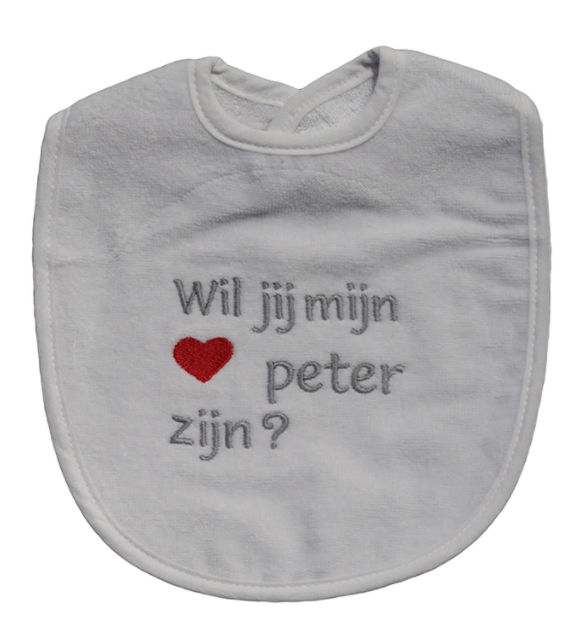 Slabbetje PetitVillain Wil je mijn peter zijn?