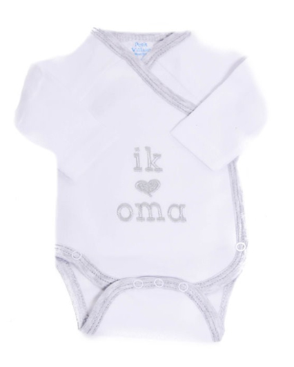 Body PetitVillain Ik hou van oma geboortebody met overslag