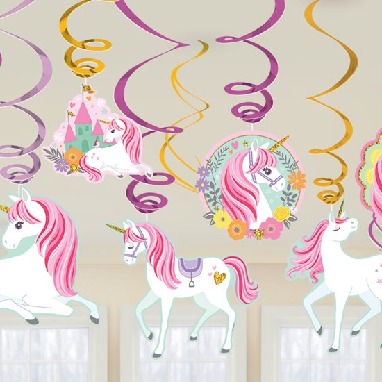 Feestartikelen AMSCAN Swirl Decoration, guirlande | Magical Unicorn