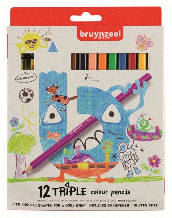 Potlood BRUYNZEEL Triple, kleurpotlood | Kids