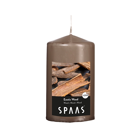 Kaars Spaas, stompkaars/geurkaars, Exotic Wood