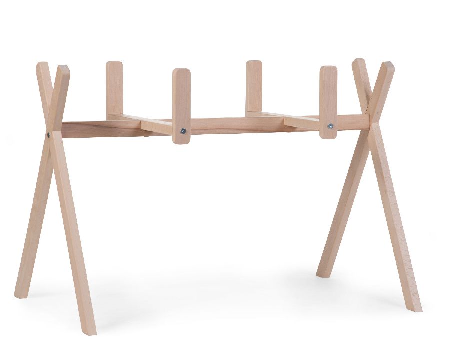 Draagmand/wieg staander Childhome Tipi Stand + Baby Gym 2 in 1, geschikt voor Childhome Moses basket/Moses basket + Jersey cover