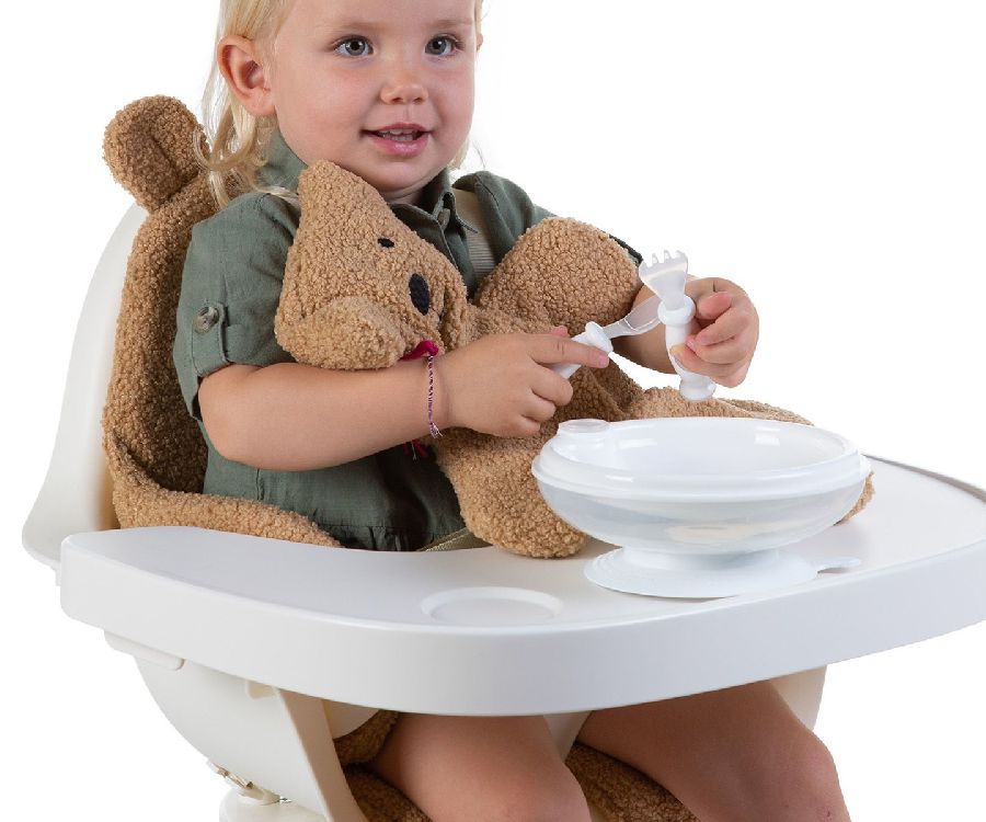 Eetstoel kussen Childhome, geschikt voor Childhome Evolu 2/Evolu ONE.80°/Evowood | Teddy beige