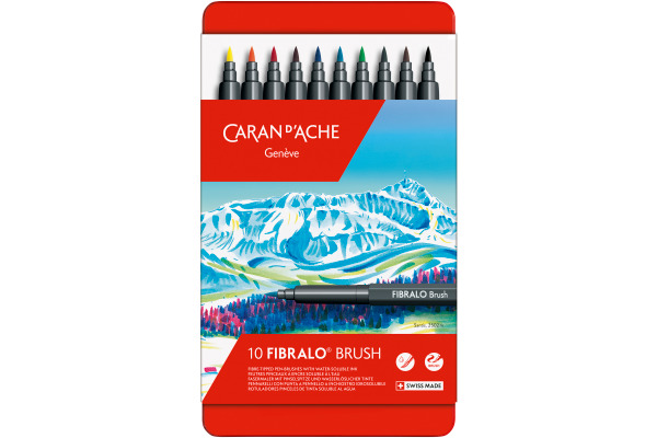 Stift CARAN D'ACHE Fibralo Brush, kleurstift