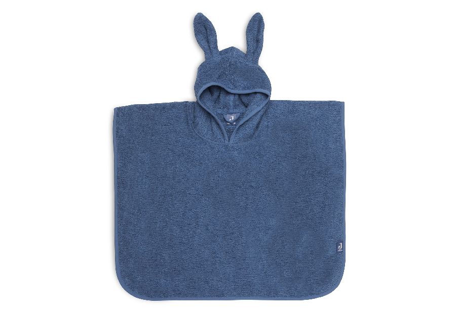 Poncho Jollein, badcape | Terry jeans blue