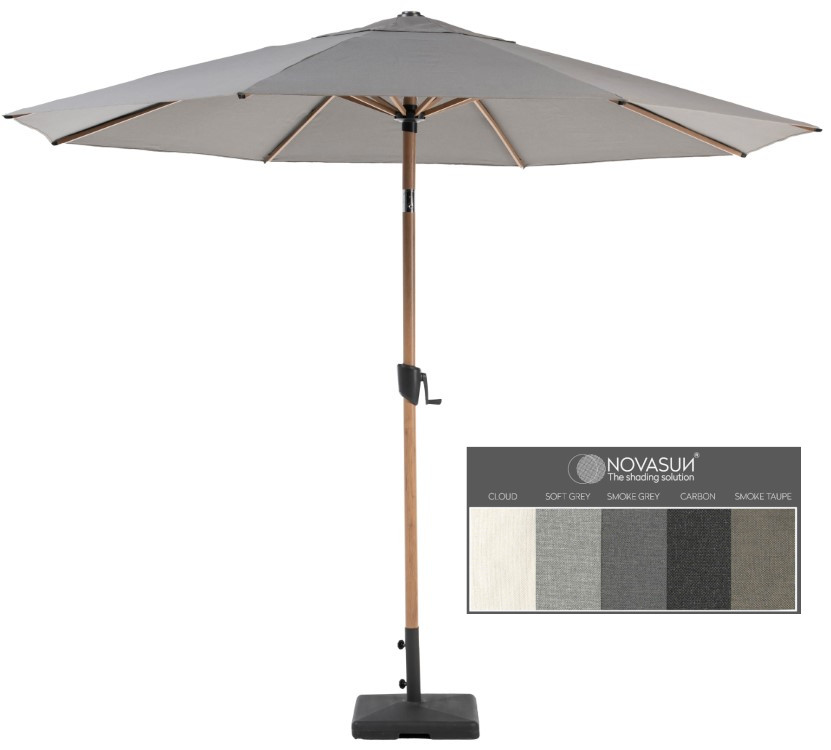 Parasol smoke taupe, 300 cm