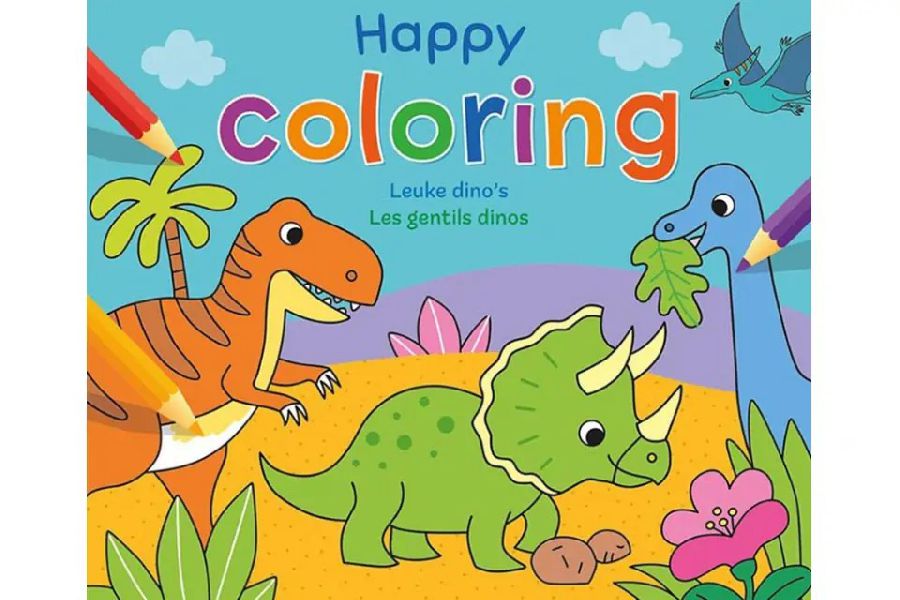 Boek DELTAS Happy Coloring - Leuke Dino's, kleurboek