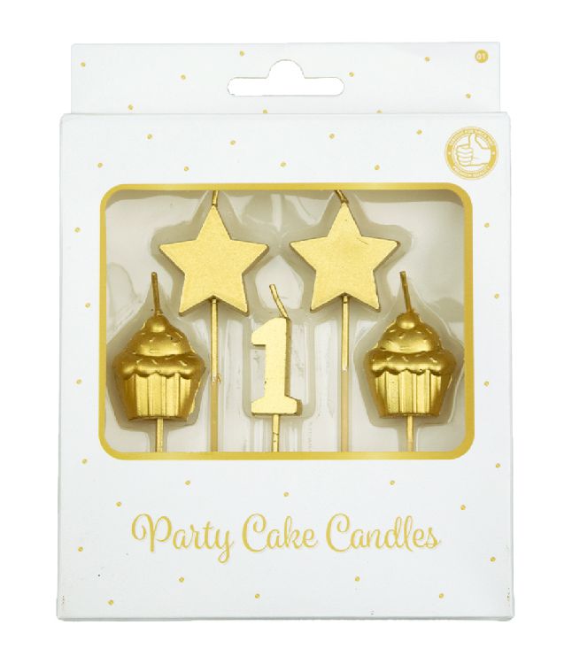 Feestartikelen PD Party Party Cake Candles - 1 Year, kaars