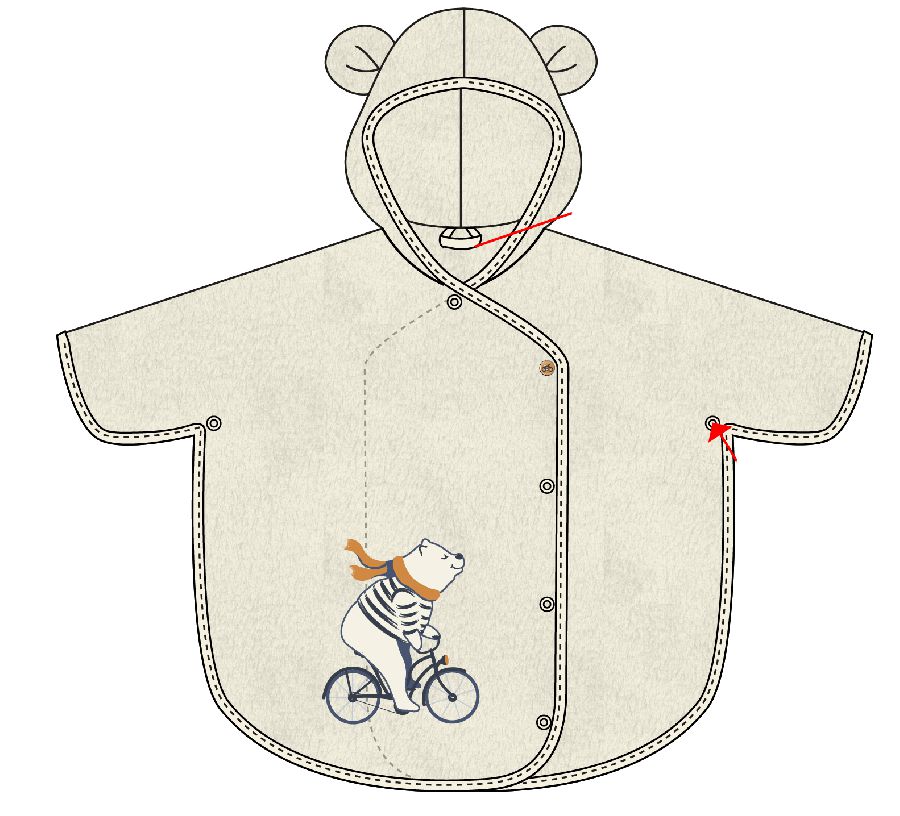 Poncho Picco Mini, badcape