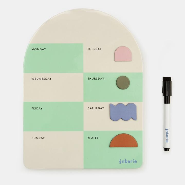 Magneetbord Kikkerland Magnetic Dry Erase Weekly Memo board