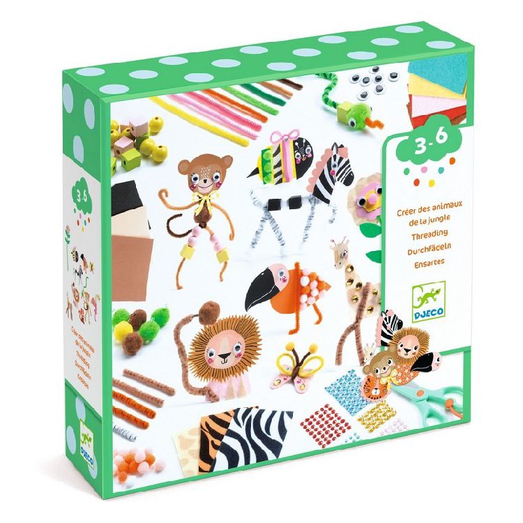 Knutselmateriaal Djeco Jungle animal creation box | Colours For Little Ones
