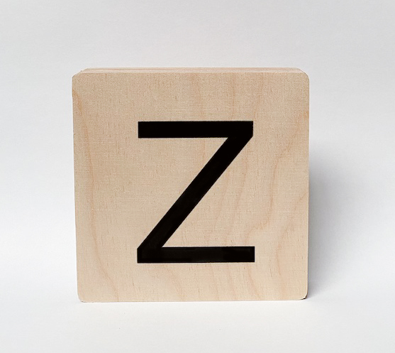 Houten letter MINIMOU Z