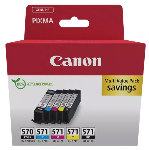 Cartridge CANON 570/571 Multipack Black/Photo Black/Cyan/Magenta/Yellow