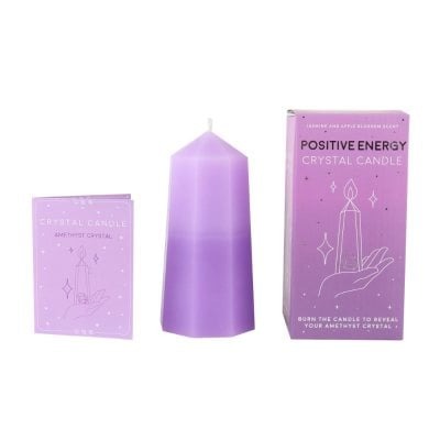 Kaars Gift Republic, Crystal Candle - Positivity, figuurkaars, jasmijn en appelbloesem