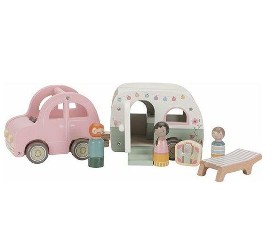 Voertuigen Little Dutch made by Tiamo Auto met caravan, auto