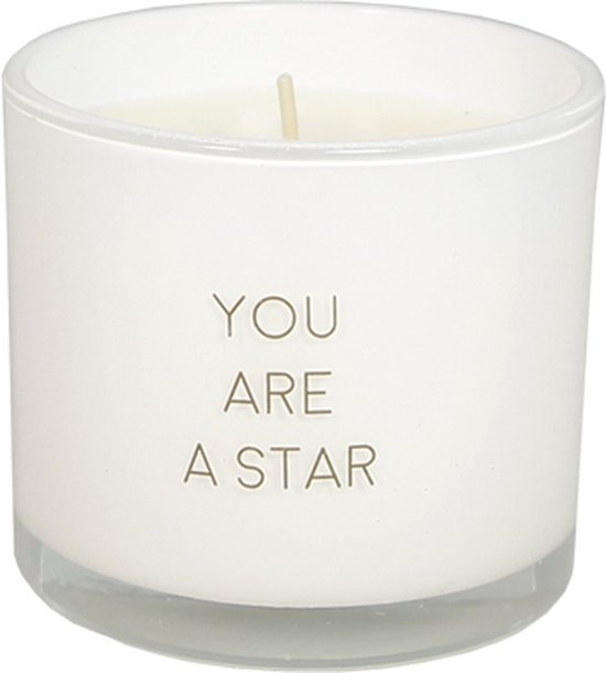 Kaars My Flame, Geurkaars Met Wens, kaars in glas/geurkaars, fresh cotton