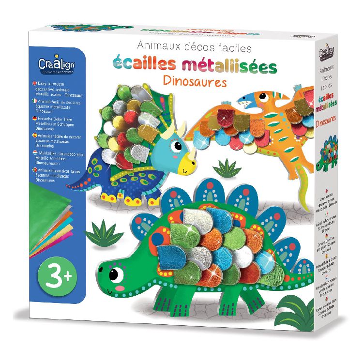 Knutselmateriaal Crealign Metallic scales dinosaurs | Easy To Decorate Animals