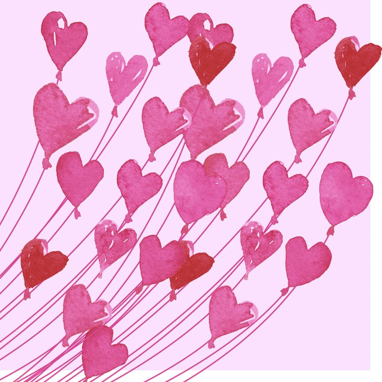 Servetten Paper+Design, Love, 33 x 33 cm, 20 stuk(s)