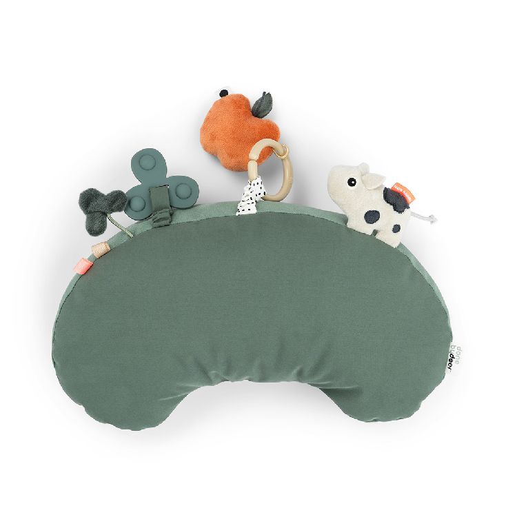 Speelgoed voor het park Done by Deer Tiny Farm, liggend in het park, Tummy Time | Tummy Time Activity Pillow