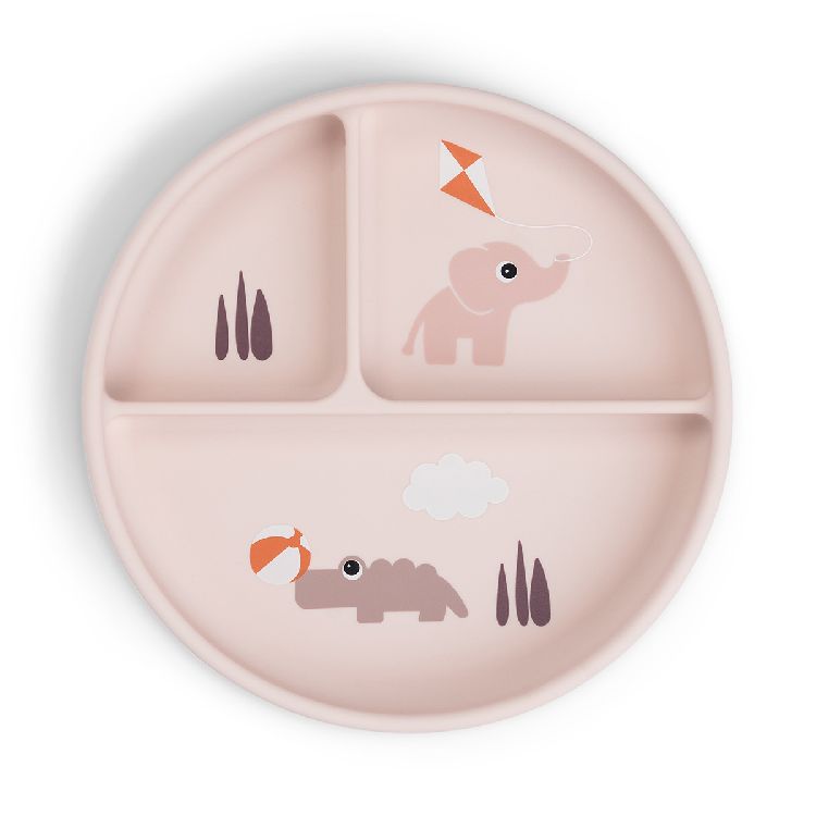 Bord Done by Deer Playground, plat bord | Stick & Stay Compartment Plate