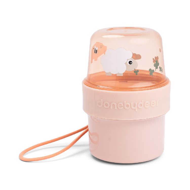 Bewaarpotje Done by Deer Tiny Farm, 1 stuk(s) | To Go 2-Way Snack Container S