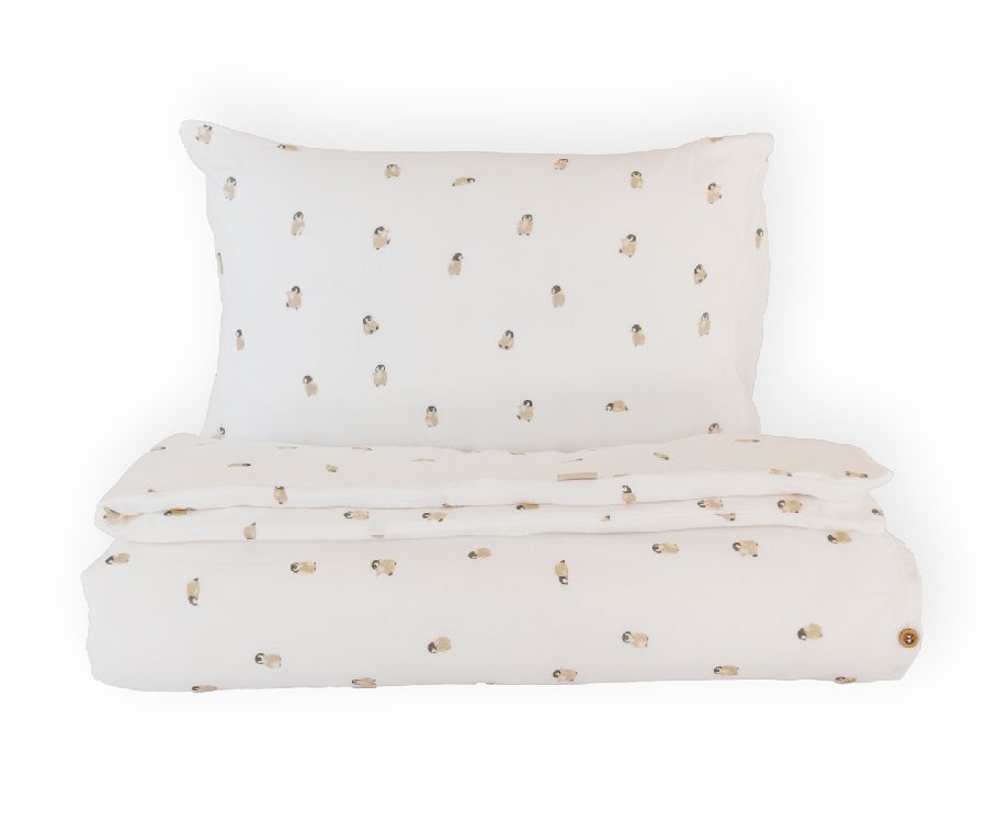 Donsovertrek Bamboom, geschikt voor babybed 60x120/babybed 70x140 | Penguins