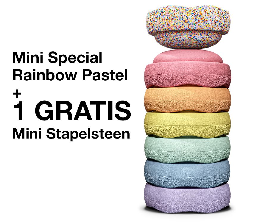Blokken/stapelstenen Stapelstein Mini Special Rainbow