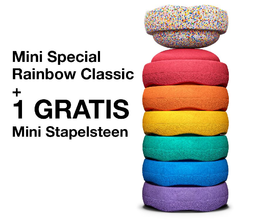 Blokken/stapelstenen Stapelstein Mini Special Rainbow