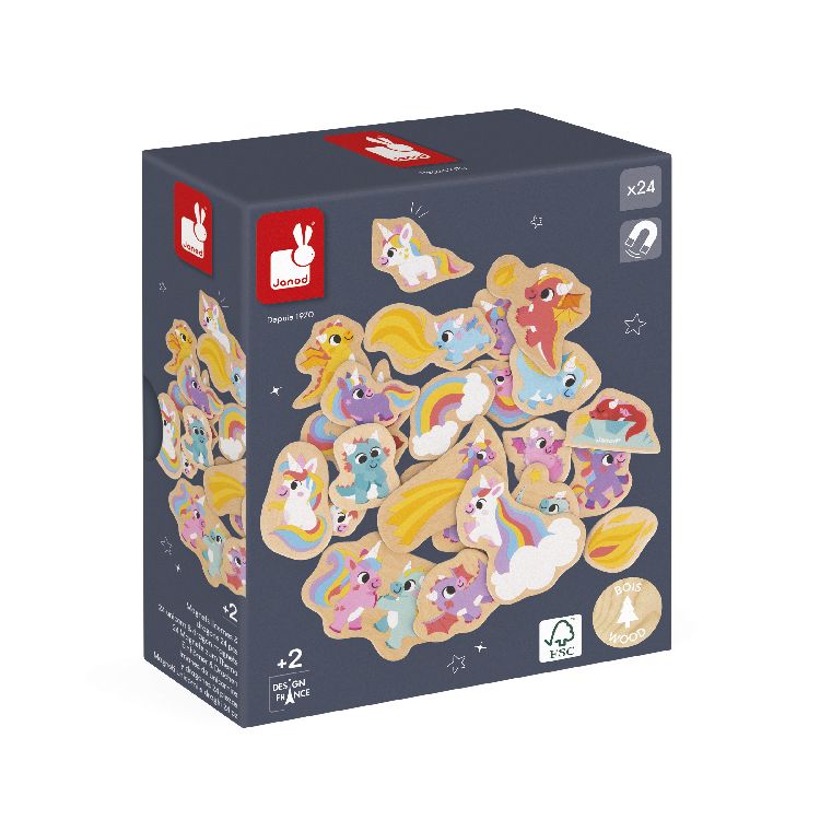 Magnetisch speelgoed Janod Unicorn & dragon magnets